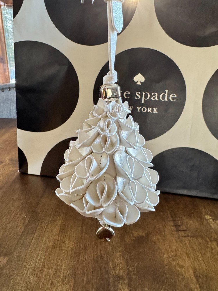 Kate Spade Winter Pine 3D Tree Dangle Leather Bag Charm NWT $98 Retail