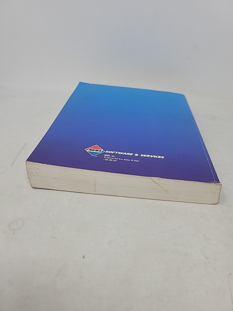 Nebs One-write Plus User Reference Guide Software And Services Manual