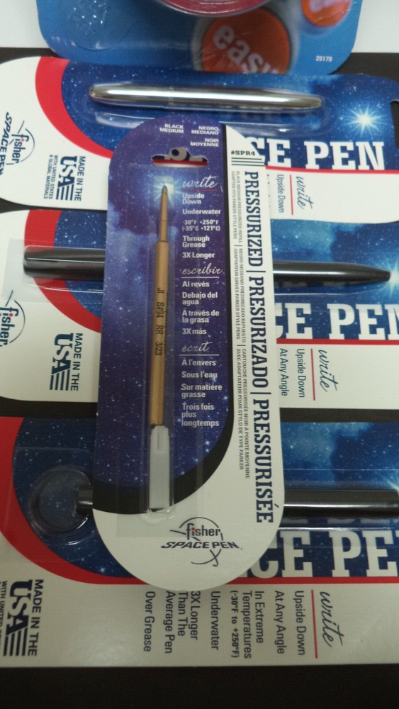 Fisher Space Pen Refill SPR1 Pressurized Cartridge BLACK Ink MEDIUM Point REFIL