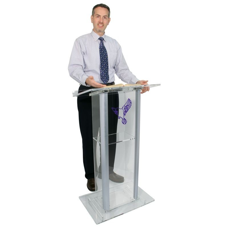 Kingdom Personalized Contemporary Acrylic Podium