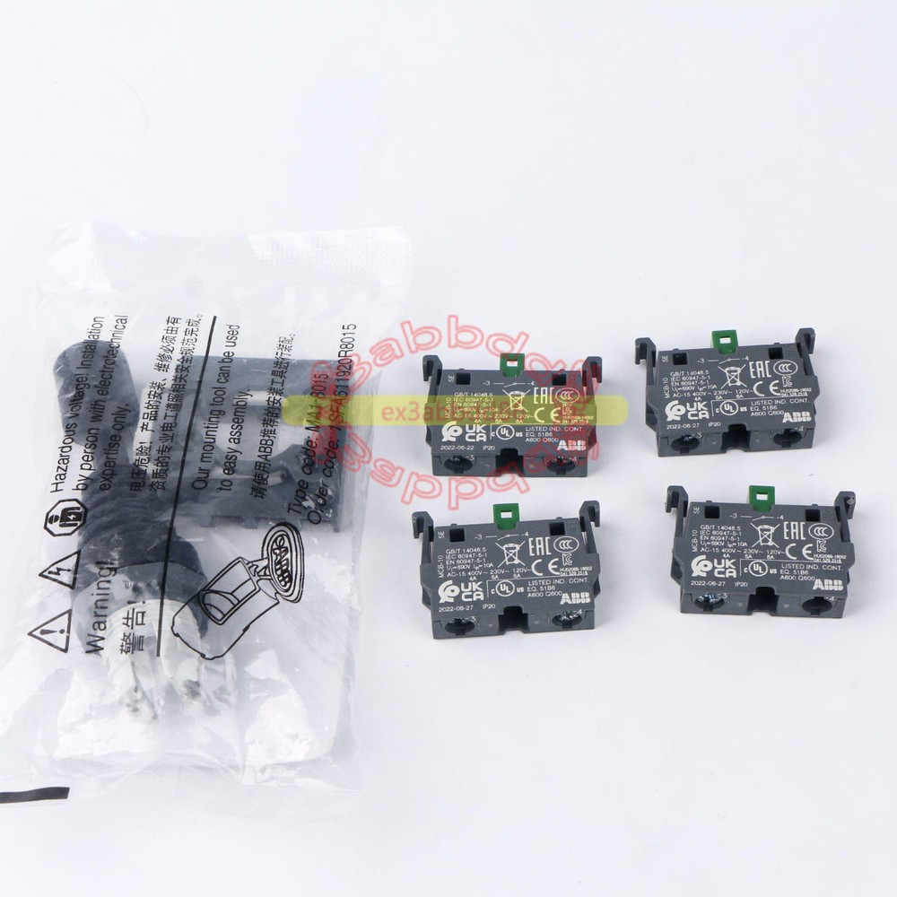 1x ABB Control Joystick Switch MJS6-40B with 4 MCB-10 Contacts Reset Type