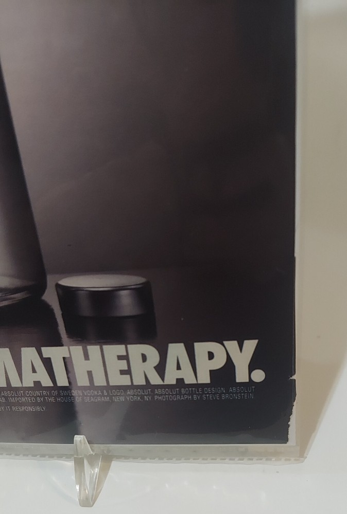 Absolute Aromatherapy Vodka Magazine Ad Open Bottle