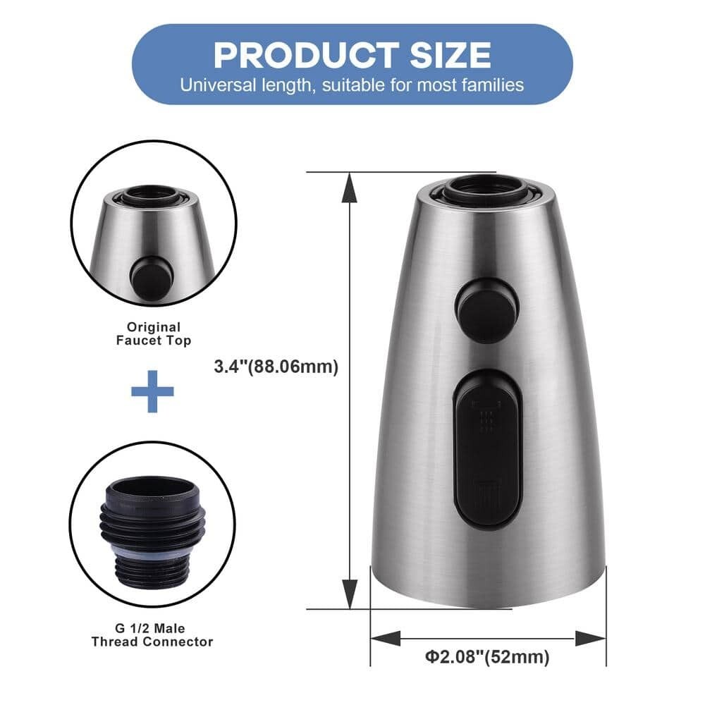 3 Function Kitchen Faucets Head Replacement with 9-Adapters