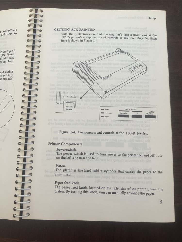 Citizen 180-D Printer - Manual / Users Guide / Instructions Book
