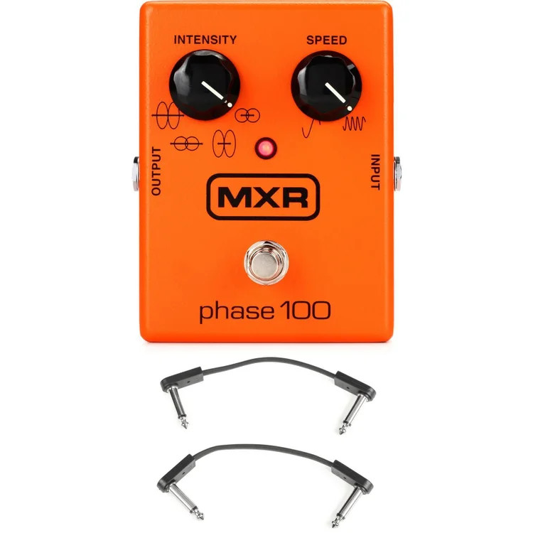 MXR M107 Phase 100 Phaser Pedal with EBS Patch Cables