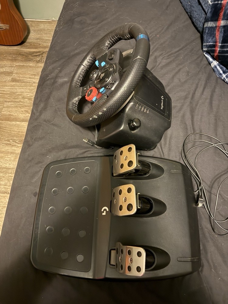 Logitech USB Wired Racing Steering Wheel, Pedals & Shifter Bundle