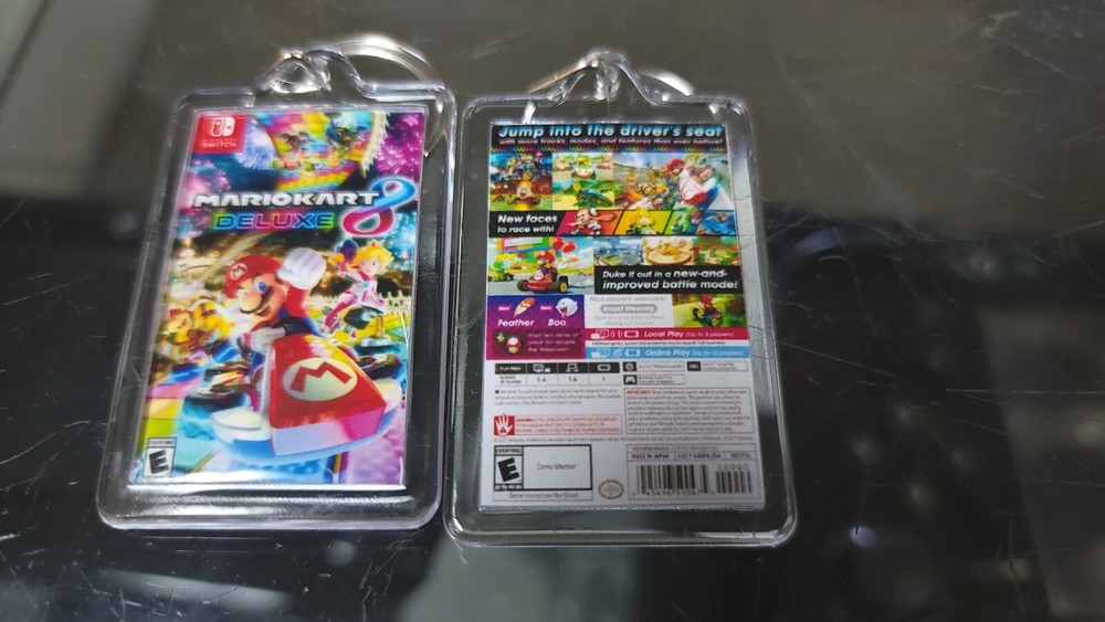 Nintendo Switch Game Art Video Game Keychain | Chain | Pendent (Front & Back)