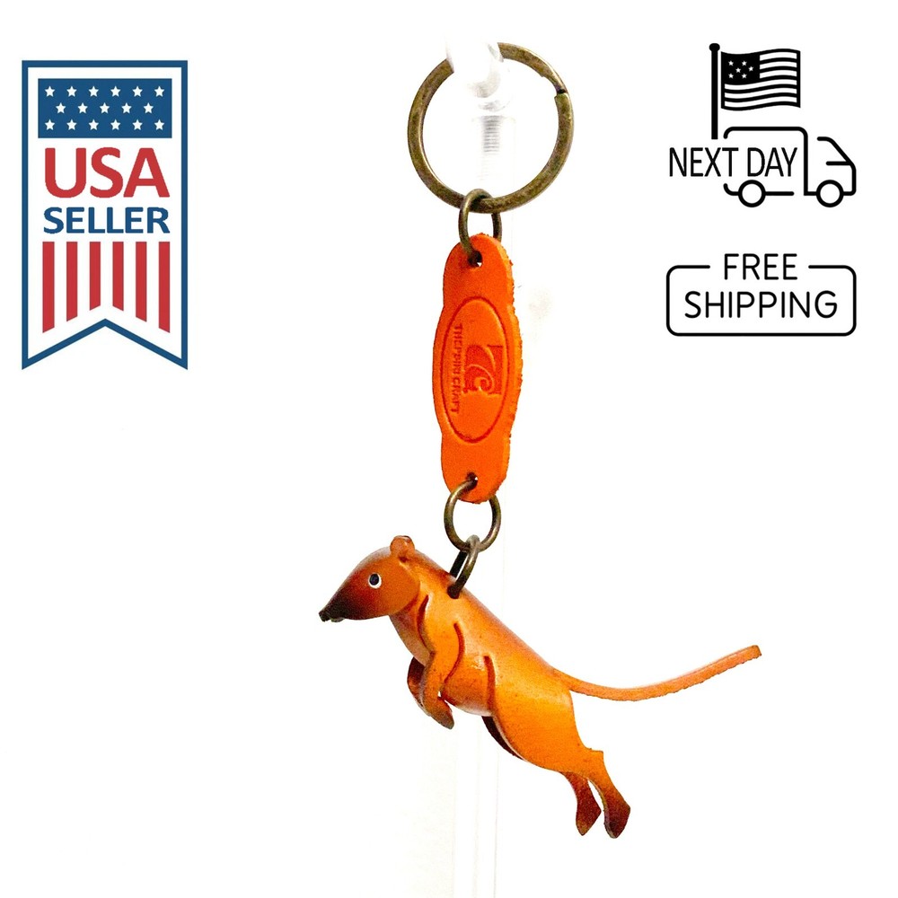 Meerkat Handmade Leather Keyring