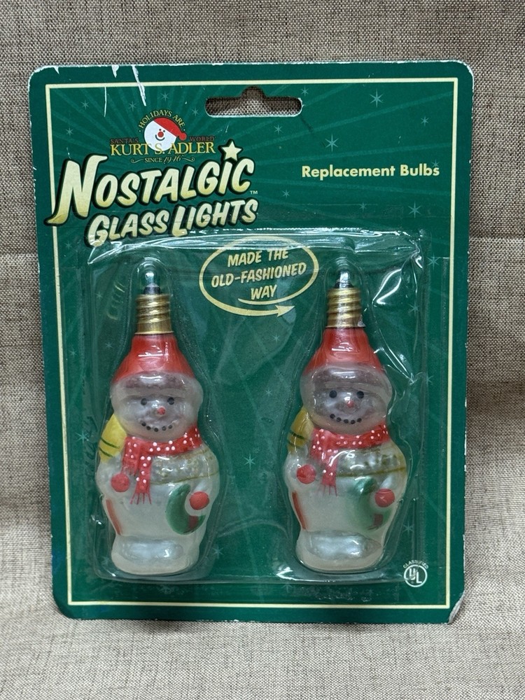 Kurt Adler Nostalgic Glass Lights Replacement Bulbs - Snowmen