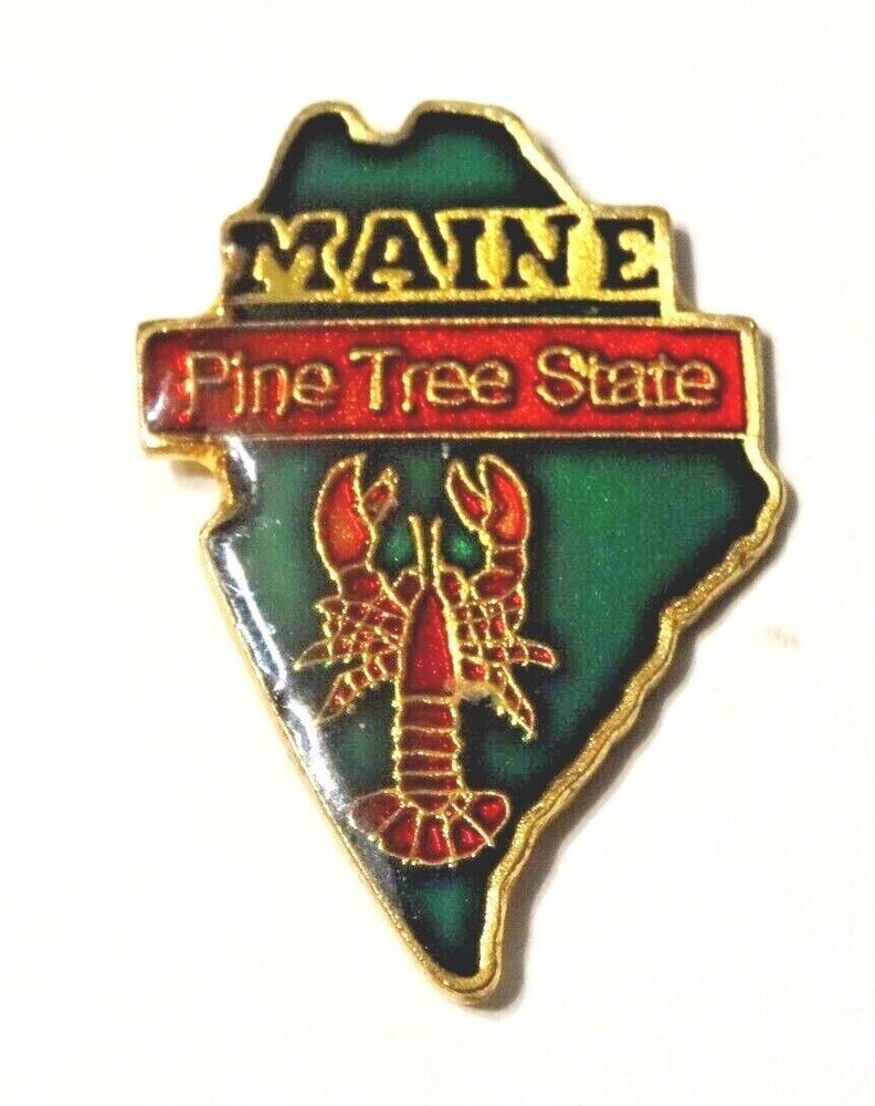 MAINE ~ THE PINE TREE STATE ~ ENAMEL LAPEL PIN