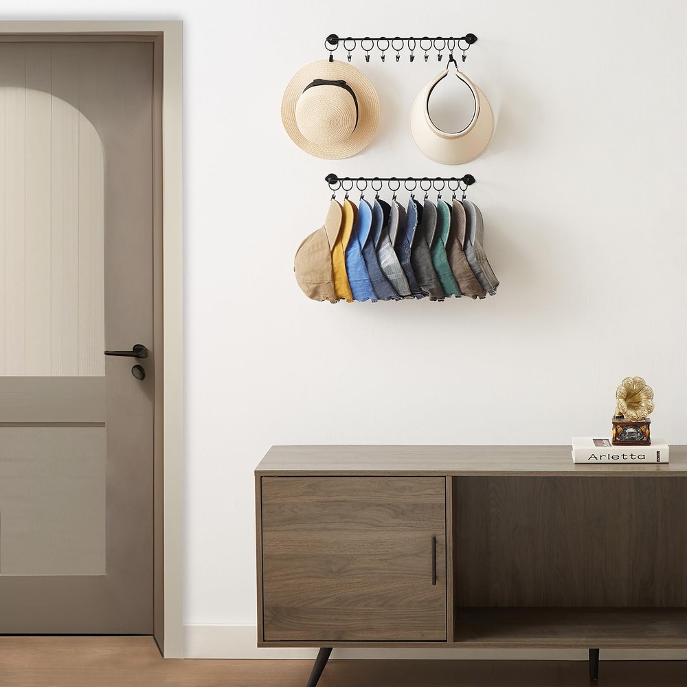 Viklluyr Hat Rack For Baseball Cap Hat Storage With 20 Hooks - Modern