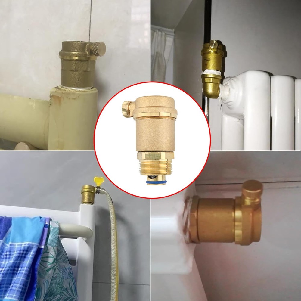 Water Heater Automatic Air Vent 1/2 Inch Brass Air Bleeder Valve For Heating ...
