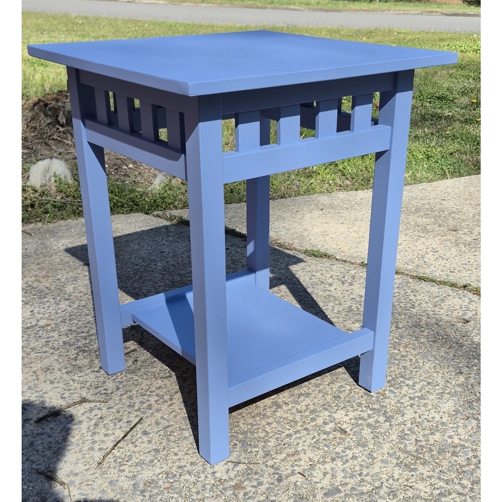 Queen Full Matching Bedroom Set Headboard Side Table Night Stand Periwinkle Blue