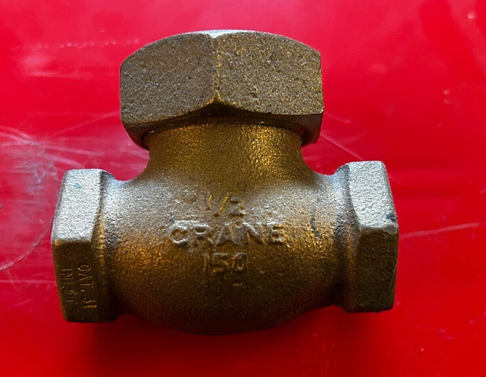 Crane 1/2" Brass Check Valve Threaded 150