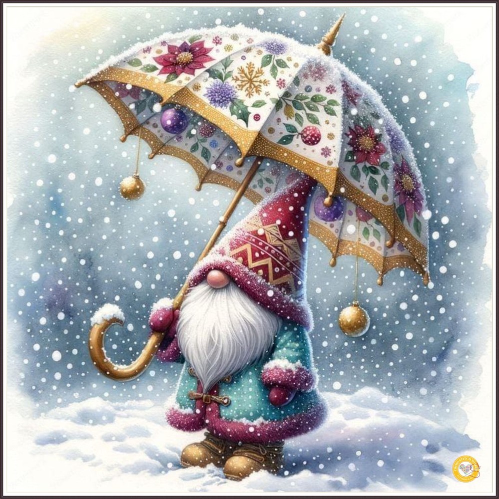 Christmas Gnome - Chart Counted Cross Stitch Pattern Needlework 1405