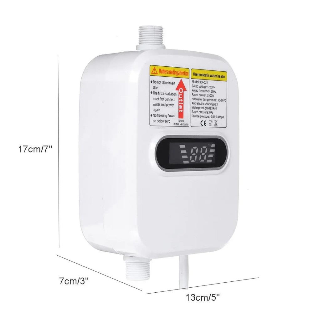 Tankless Water Heater Mini Instant Hot Water Heater Portable Outdoor Camping ...