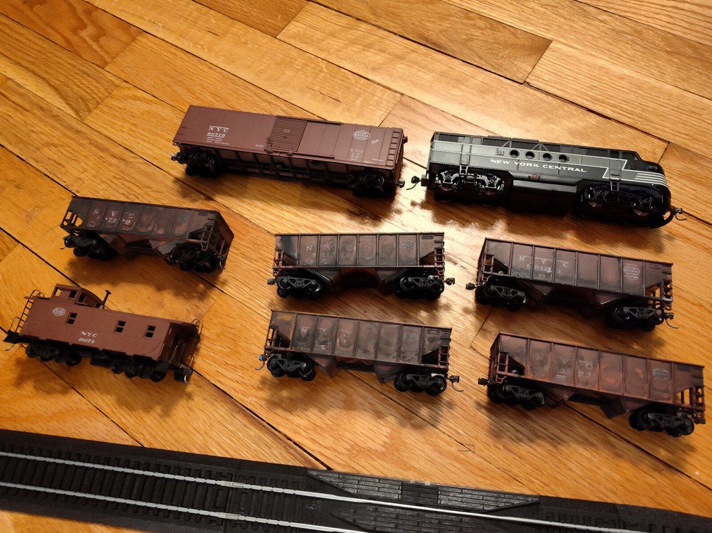Custom HO Scale New York Central freight train set