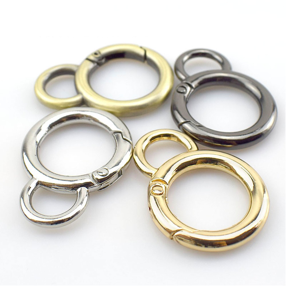 Spring Metal Ring Openable Pendant Bag Belt Strap Web Clip Buckle Trigger Clasp