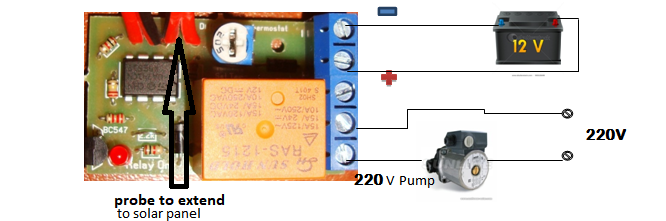 Differential electronic thermostat solar water heating pump controller 12V 10A