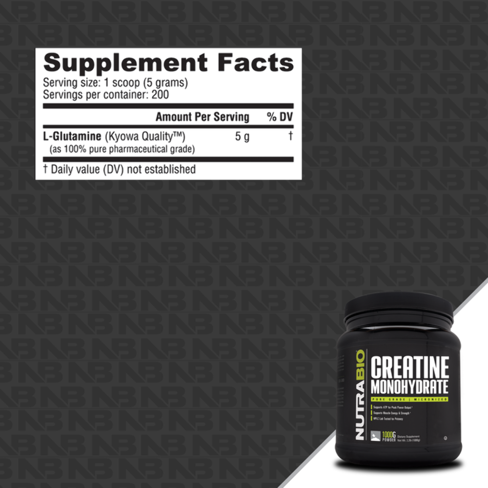 NutraBio - Glutamine Powder