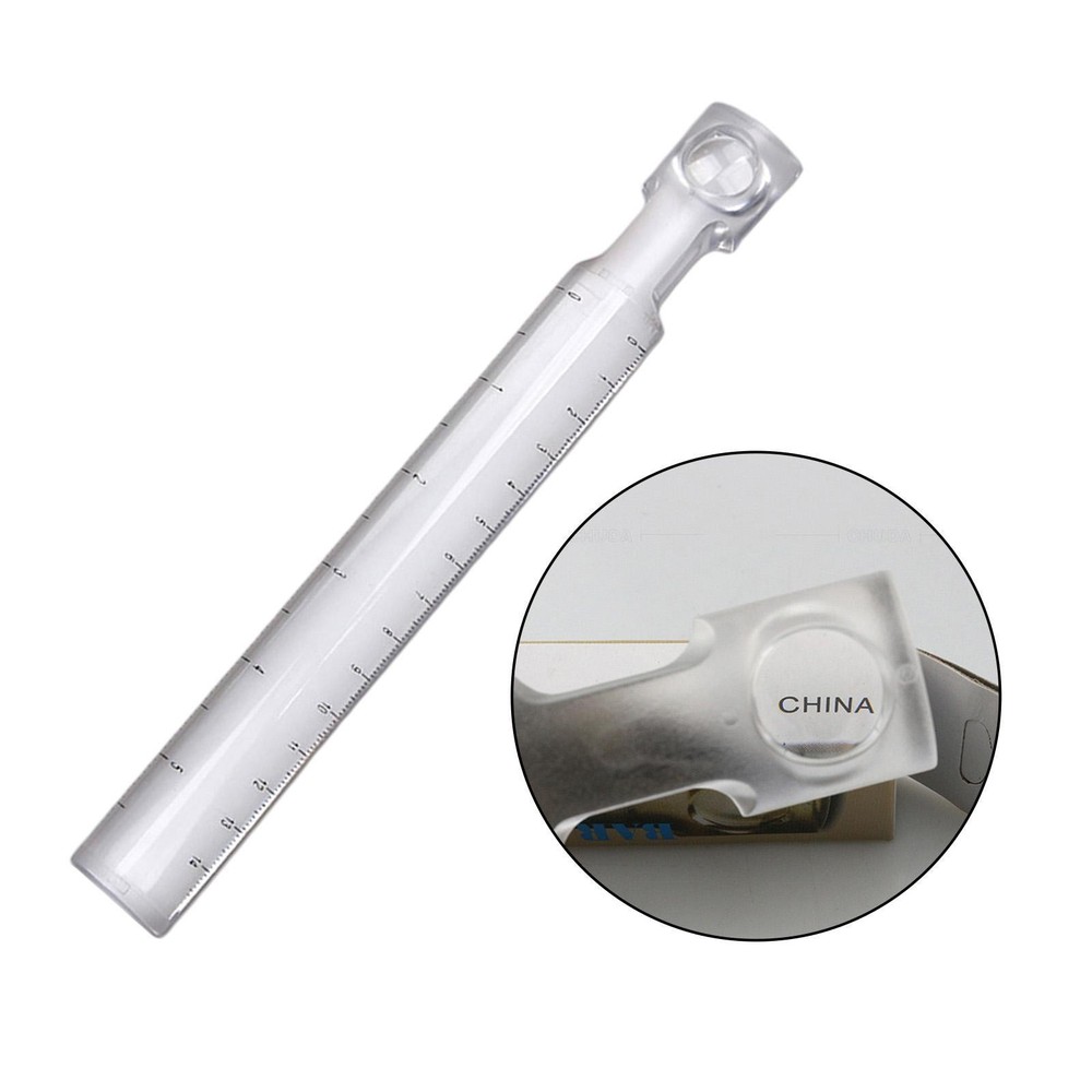 Portable Bar Magnifying Ruler for Reading Papers Document Labels