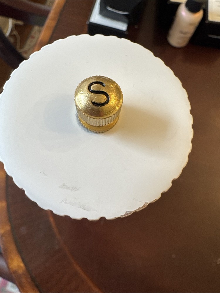 Styled Settings White Salt Grinder with Gold Accents...