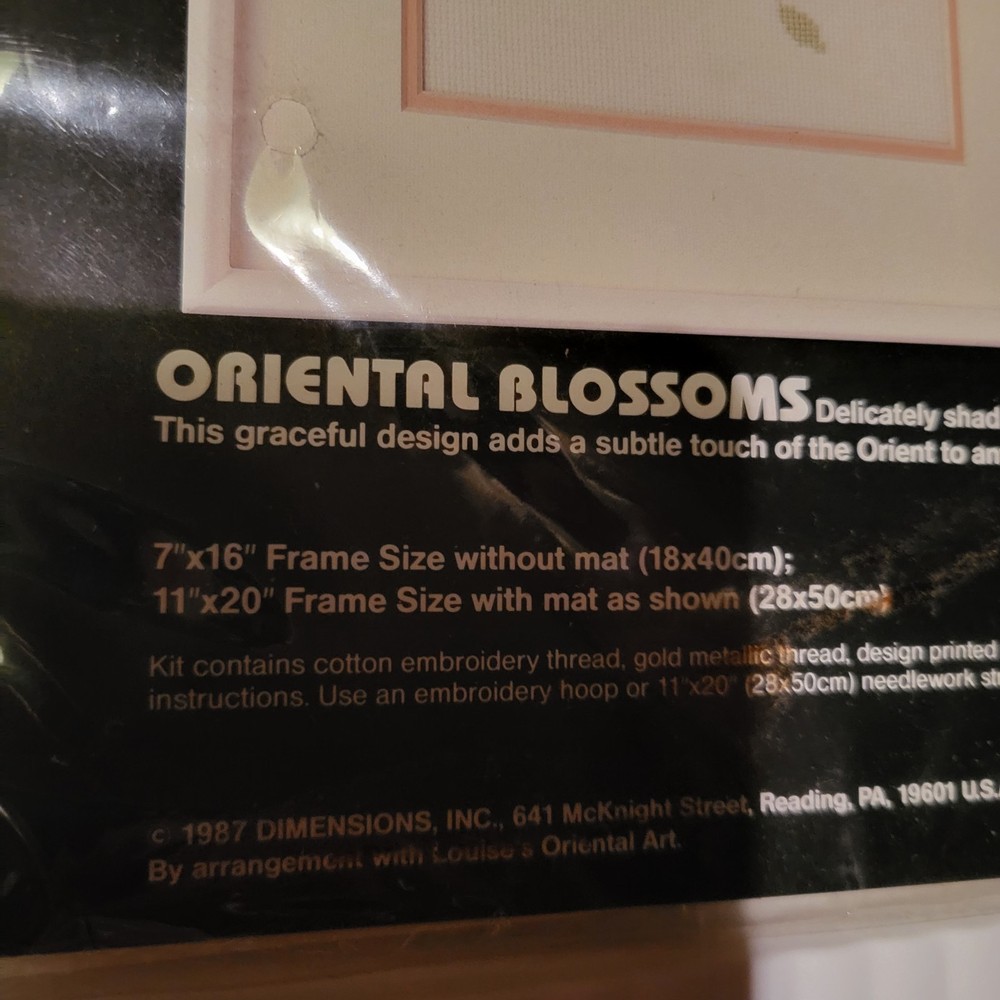 Dimensions Oriental Blossoms No Count Cross Stitch 3900