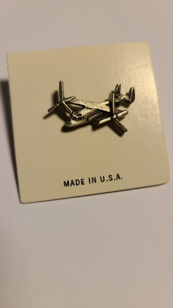 V-22 Osprey Silver Tie And Lapel Pin