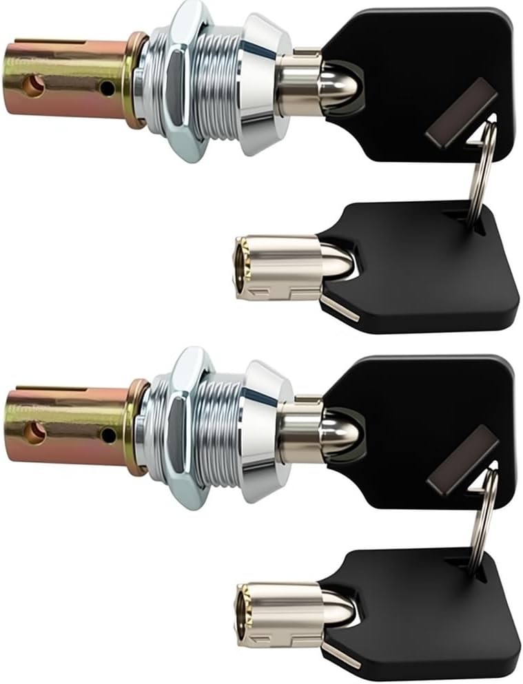 Toolbox Lock with Keys — Replacement Compatible 2 Pack, Silver