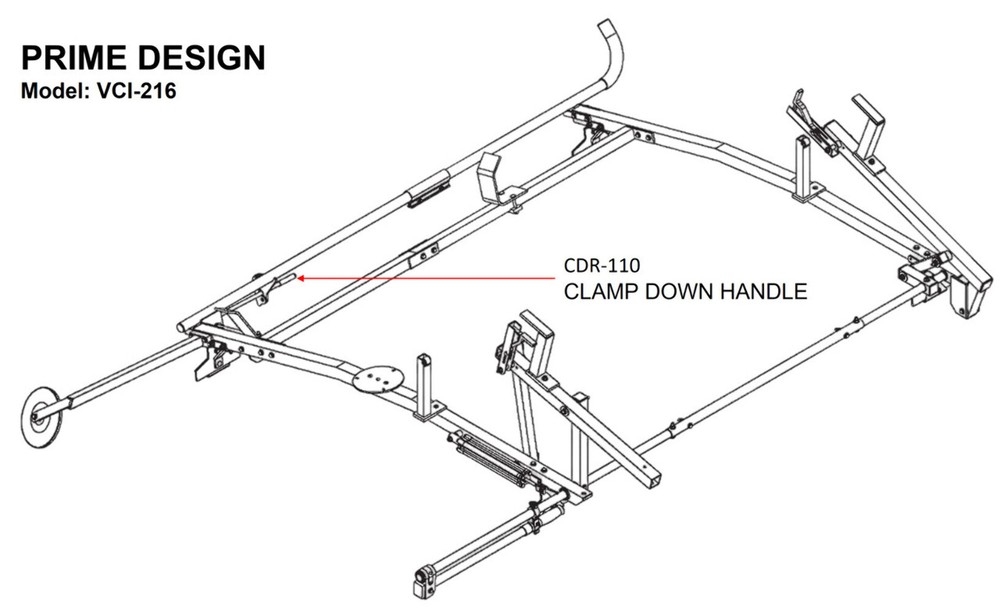 Prime Design ErgoRack Clamp Down Handle CDR-810