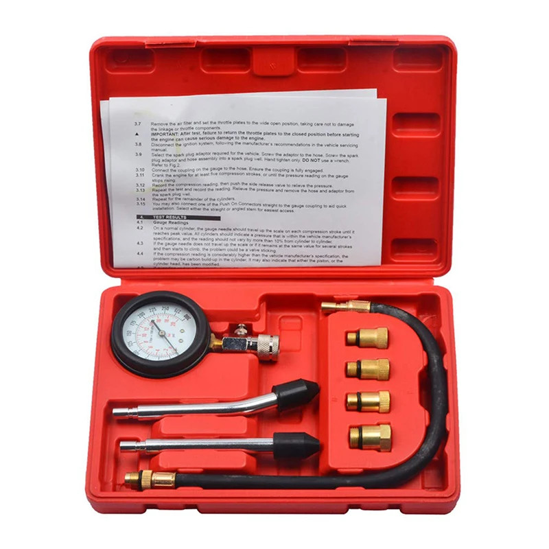 Car Engine Compression Tester Tools Motorcycle Car Truck Engine Cylinder Gauge