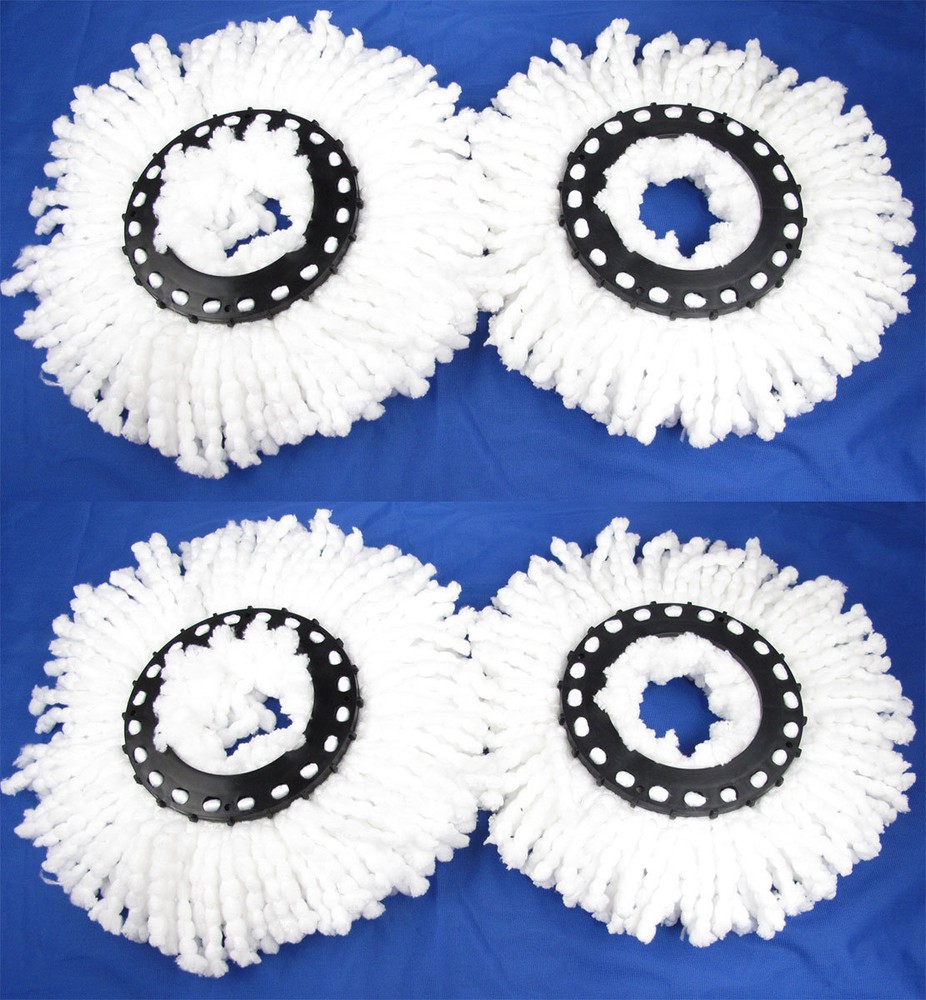 4 NEW Replacement Microfiber Mop Head Refill For Hurricane Magic Mop 360° Spin