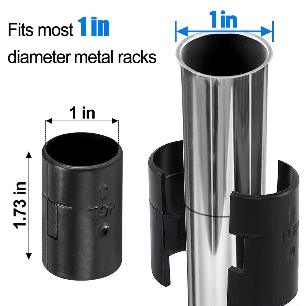 72 Pack Plastic Wire Shelf Clips for 1 Inch Posts Wire Shelving System