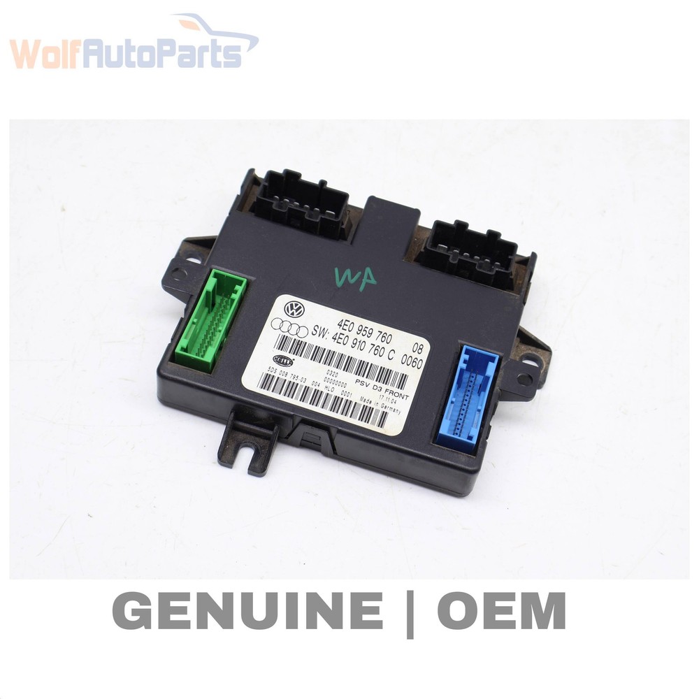 2004-2010 AUDI A8 W12 D3 - Front SEAT Memory Control Module 4E0959760