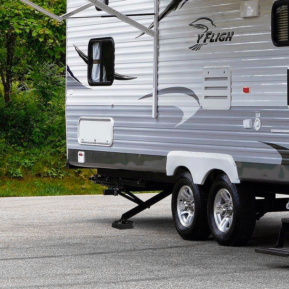 VEVOR RV Leveling Pads Permanently Attached Rubber Jack Pad 9" Round Feet 4-Pack