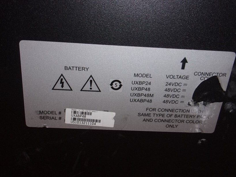 APC UXABP48 Smart-UPS Empty Battery Pack 120A 600V SEE NOTES