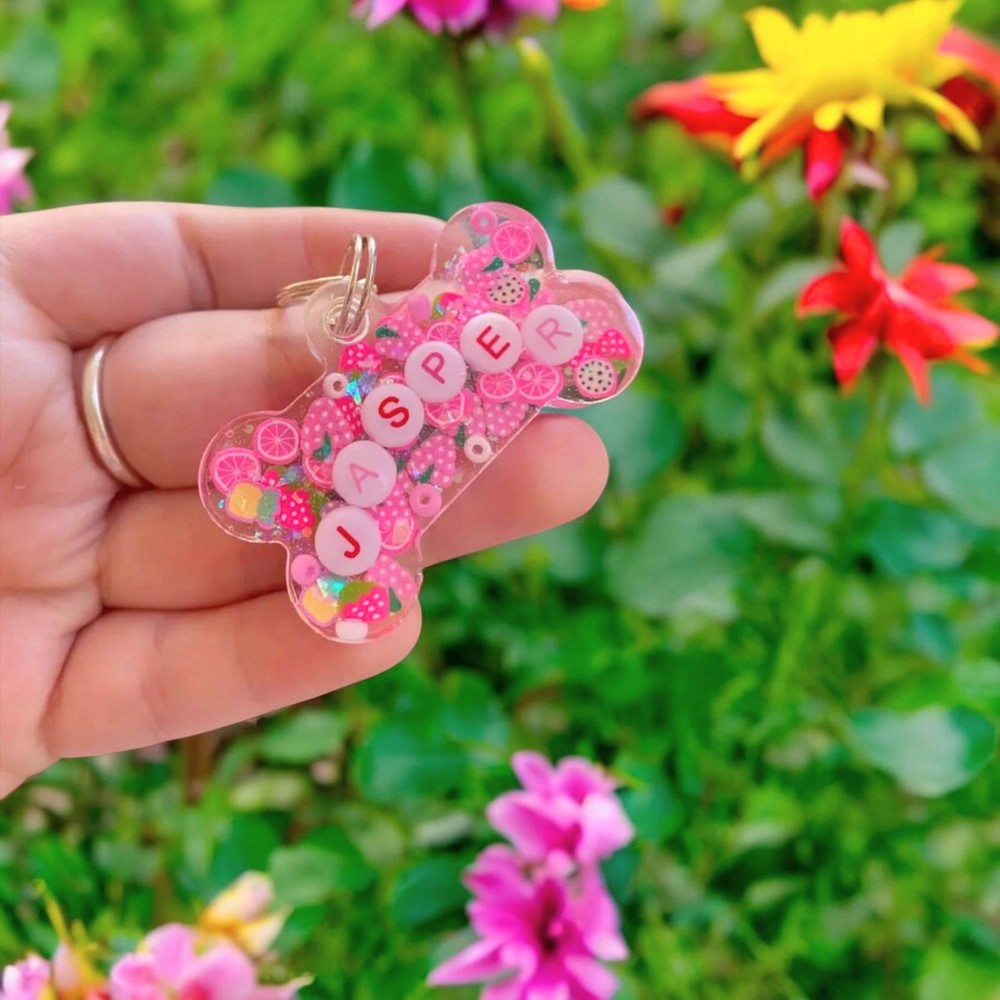 Custom Resin Dog ID Tags - Glitter Pet Tags | Personalized Bone Shape | Handmade