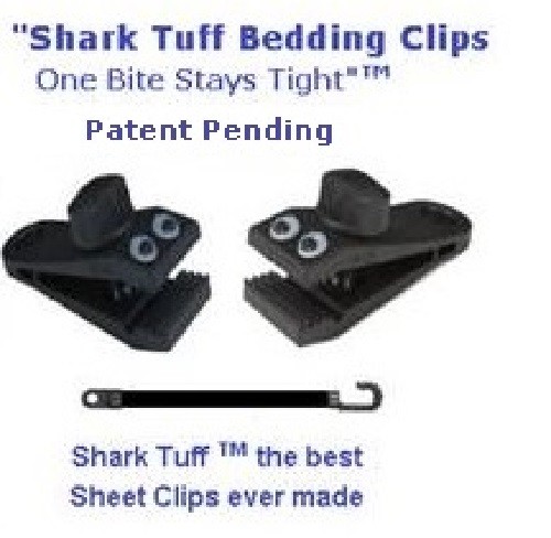 "Shark Tuff™ Sheet Clips 2 per pack "One Bite Stays Tight"