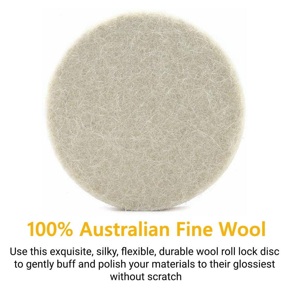 20Pcs 3In Sanding Disc Felt Quick Change Wool Buffing Pad Sanding Disc R-Type