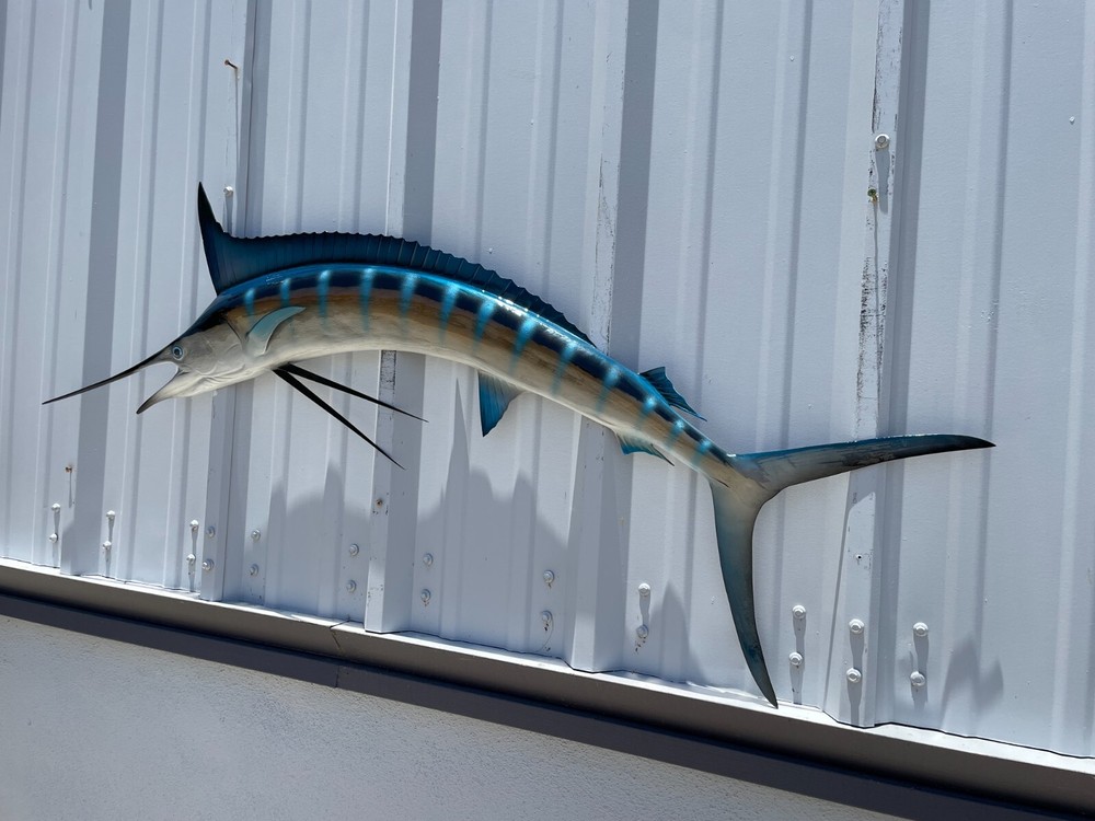 59" Blue Marlin Half Mount Fish Replica - Quick Production