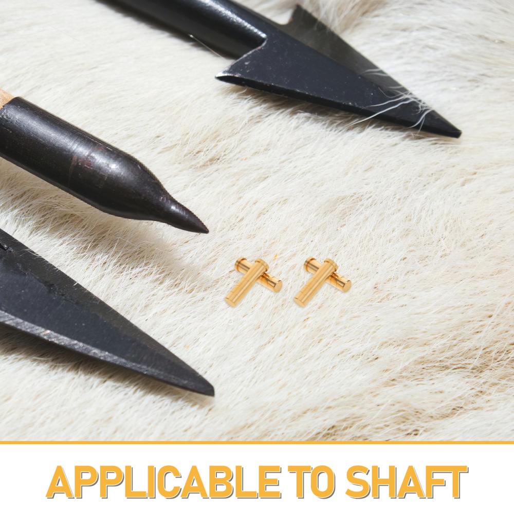 12 Pcs Arrow Connection Seat Points Insert Archery Connector Accessories Brass