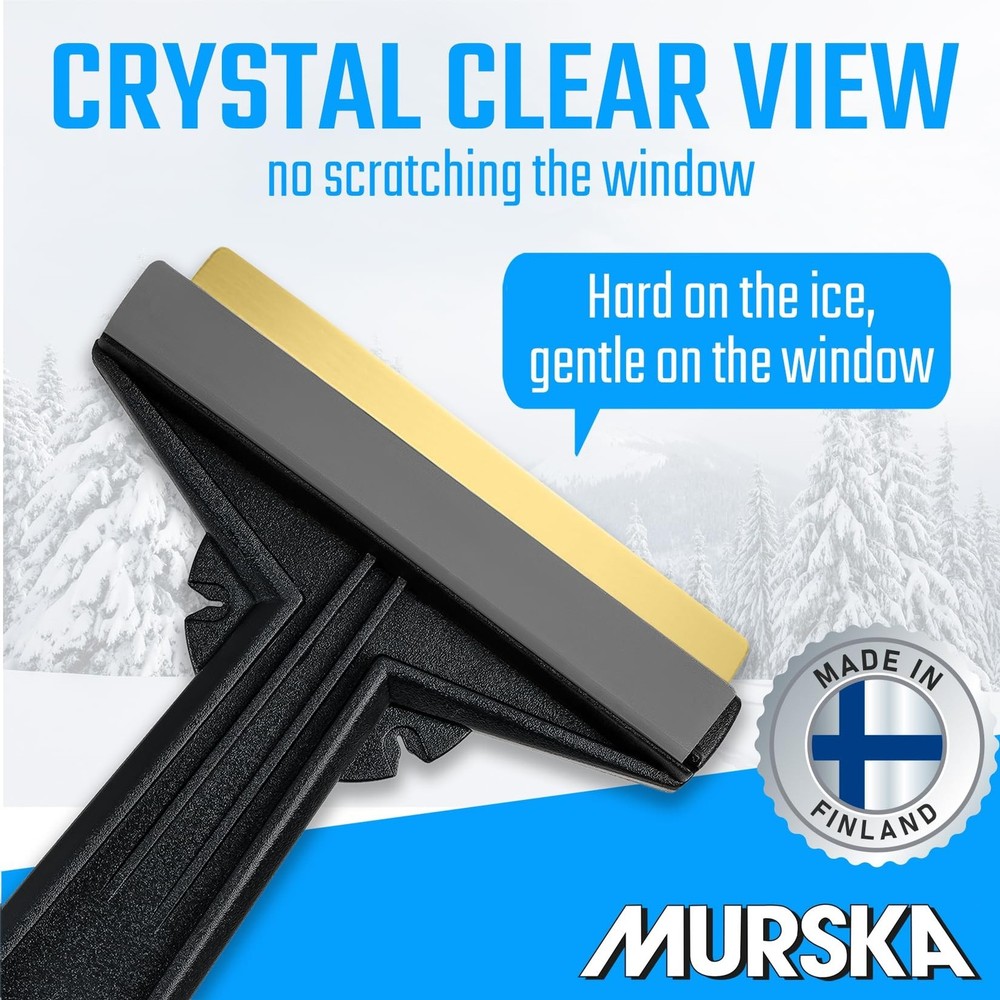 Car Ice Scraper Brass Blade - fast, easy & efficient - [ 2 Pack ] Brass Ice S...