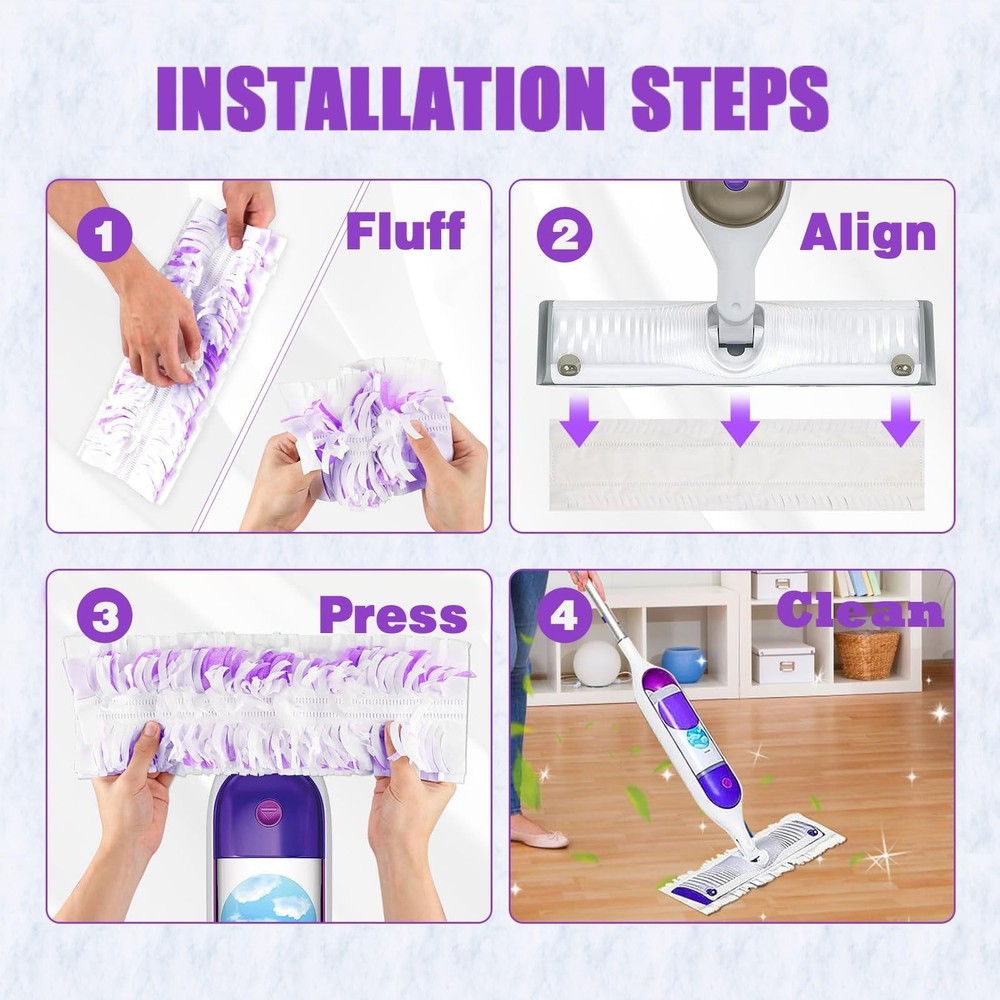 30 Pack Disposable Power Mop Pads for Swiffer Power Mop - Multi-Surface Floor...
