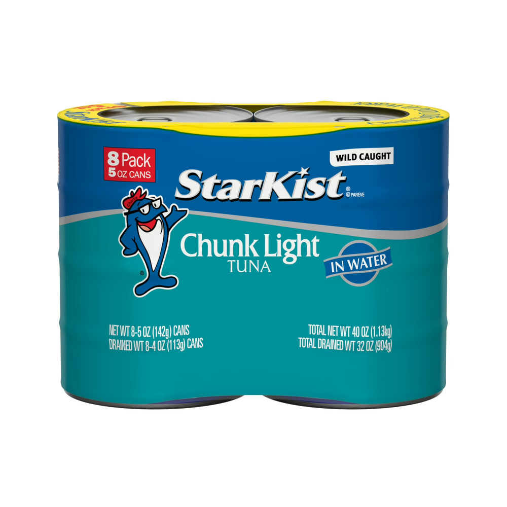 StarKist Chunk Light Tuna in Water, 5 oz, 8 Cans