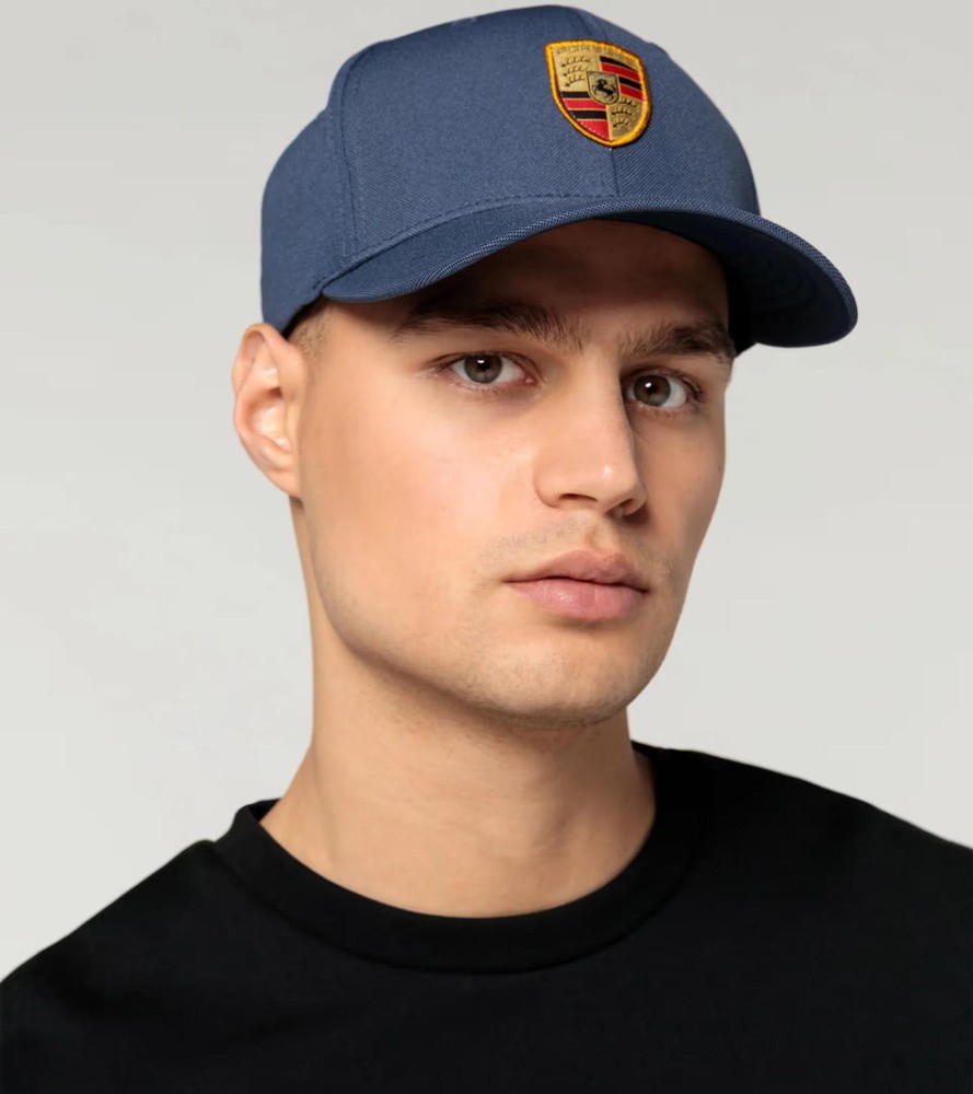 Porsche Crest Baseball Hat (Flex Fit) - Dark Blue