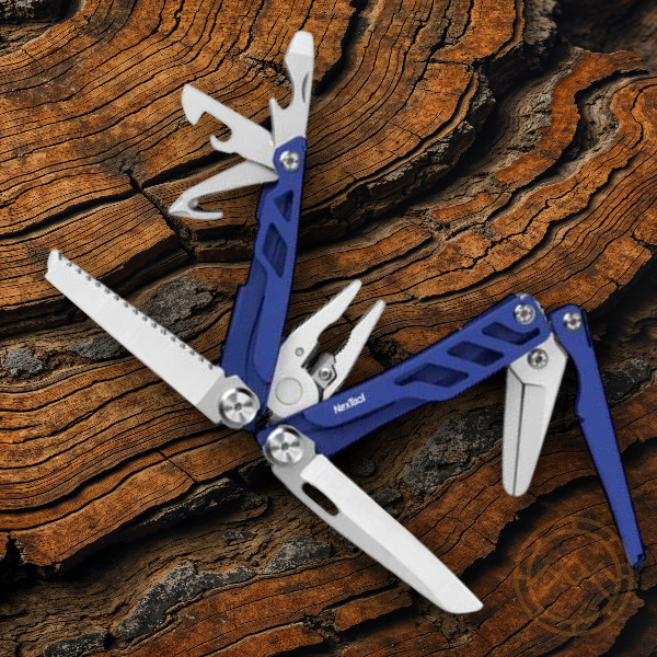 NexTool Flagship Pro Multi Tool Blue Essential Tools Blades Screwdrivers Openers