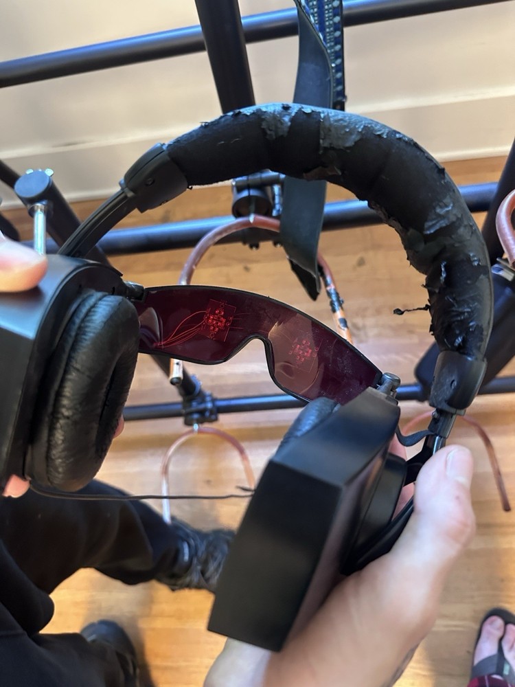 VERY RARE 1994 ZYGON LEARNING MACHINE HEADSET LIGHT SHIELD & 5 CD'S