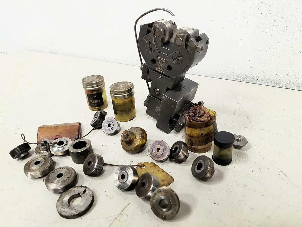 Reed B8 Thread Rolling Head Attachment with Assorted Thread Roll Dies B&S