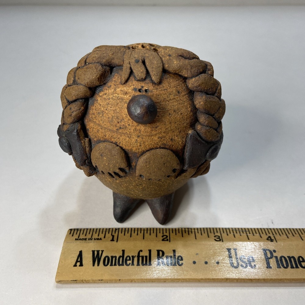 Studio Art Pottery Single Shaker Artist Signed Handmade Cute Creature!