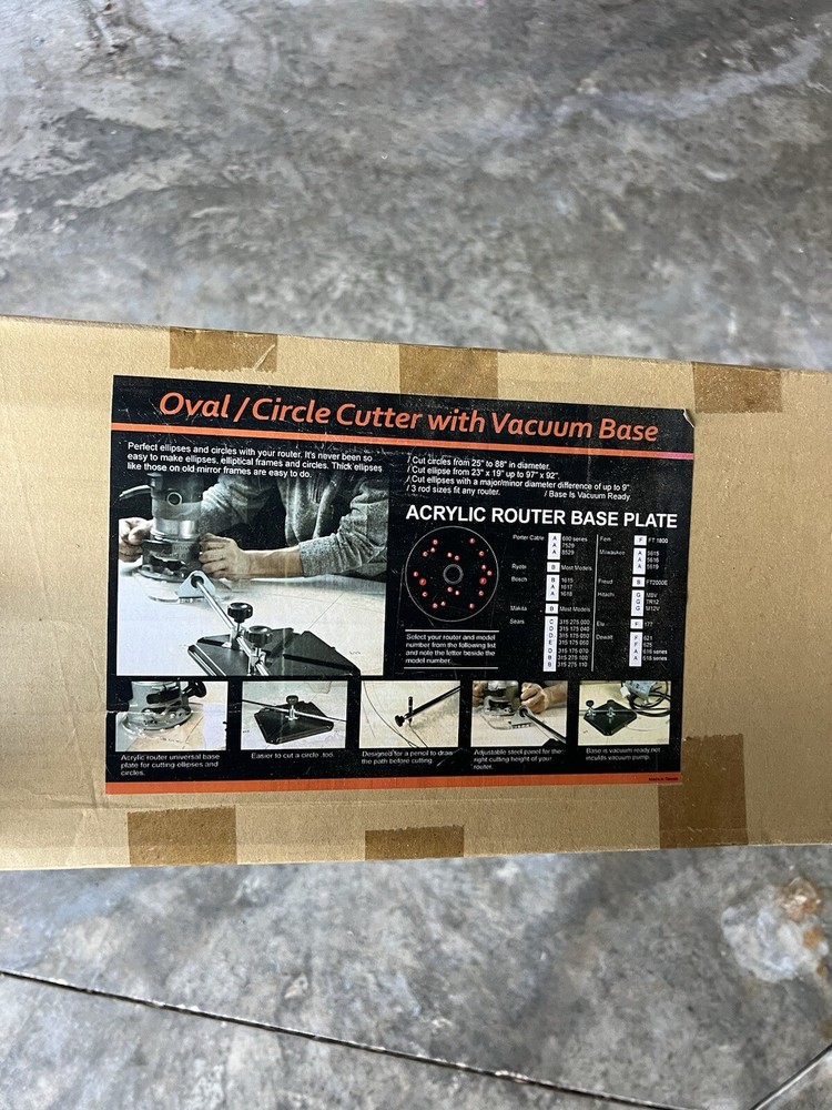 Oval & Circle Cutter With Vacuum Base for Router